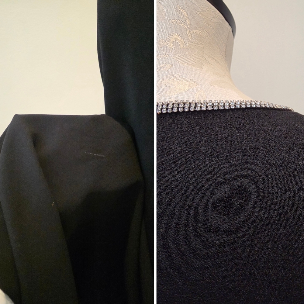 Ellen Tracy Linda Allard Vintage Rhinestone Embellished Maxi Formal Modest Dress - Picture 6 of 8
